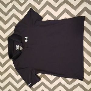Boys L Under Armour golf shirt. Never worn! Smoke free home.